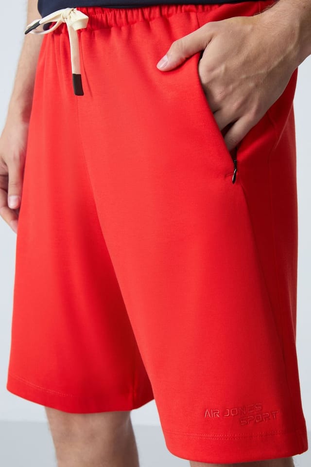 Tommy Life Tommy Life Men's Regular Fit Jersey Shorts in Red - 3