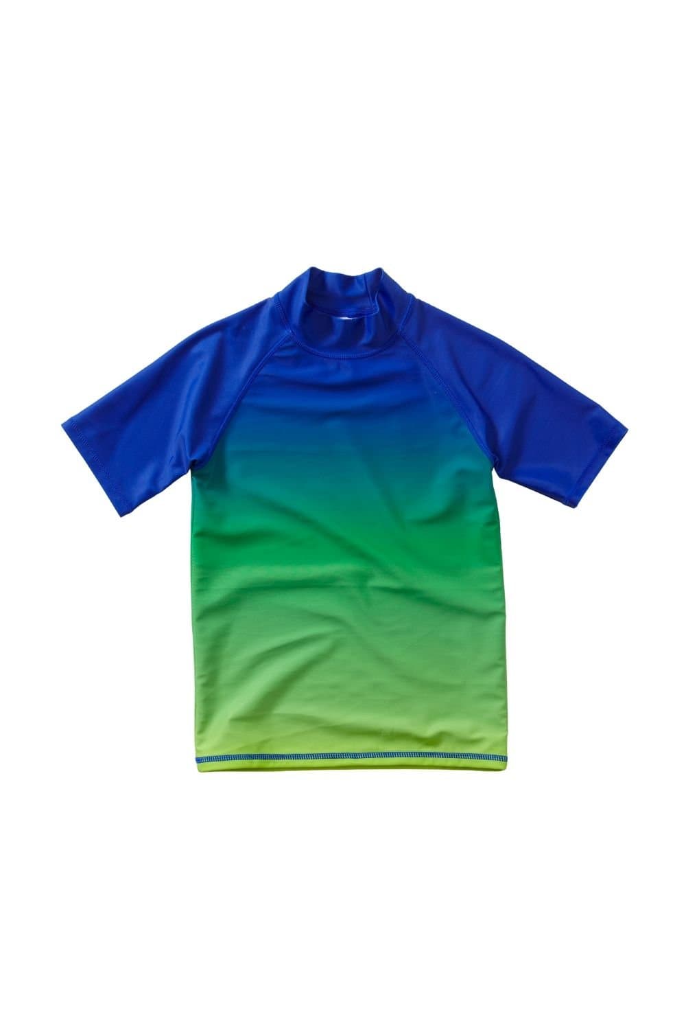 H2O H2O Men's Ombre Short Sleeve Swim Rash Top in Cobalt