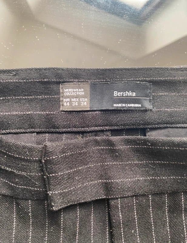 Bershka Bershka Black Pinstripe Trousers