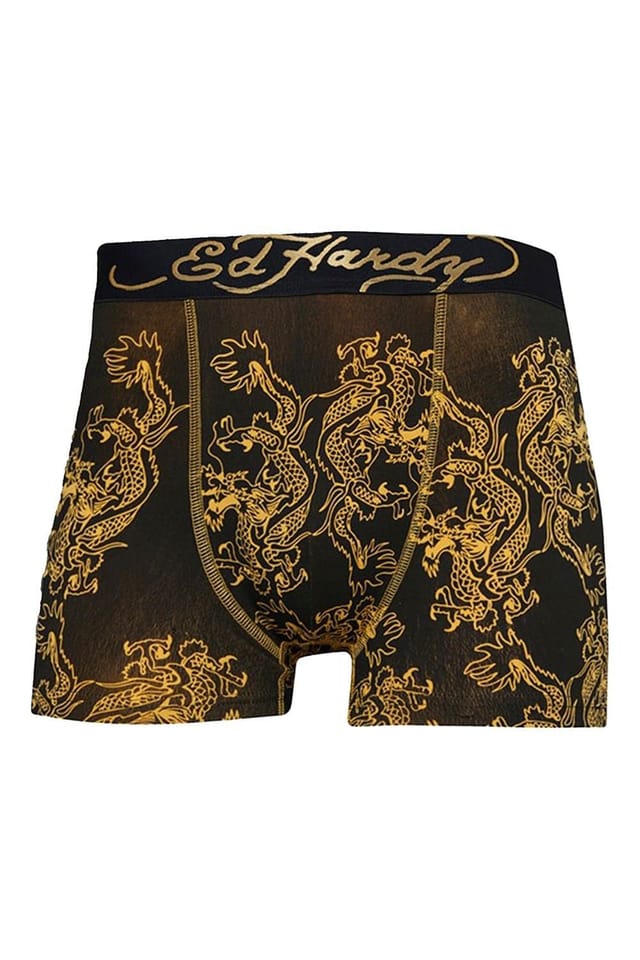 Ed Hardy Ed Hardy Men's 5 Pack Cotton Breathable Boxers Underwear - Carno Collection - 2