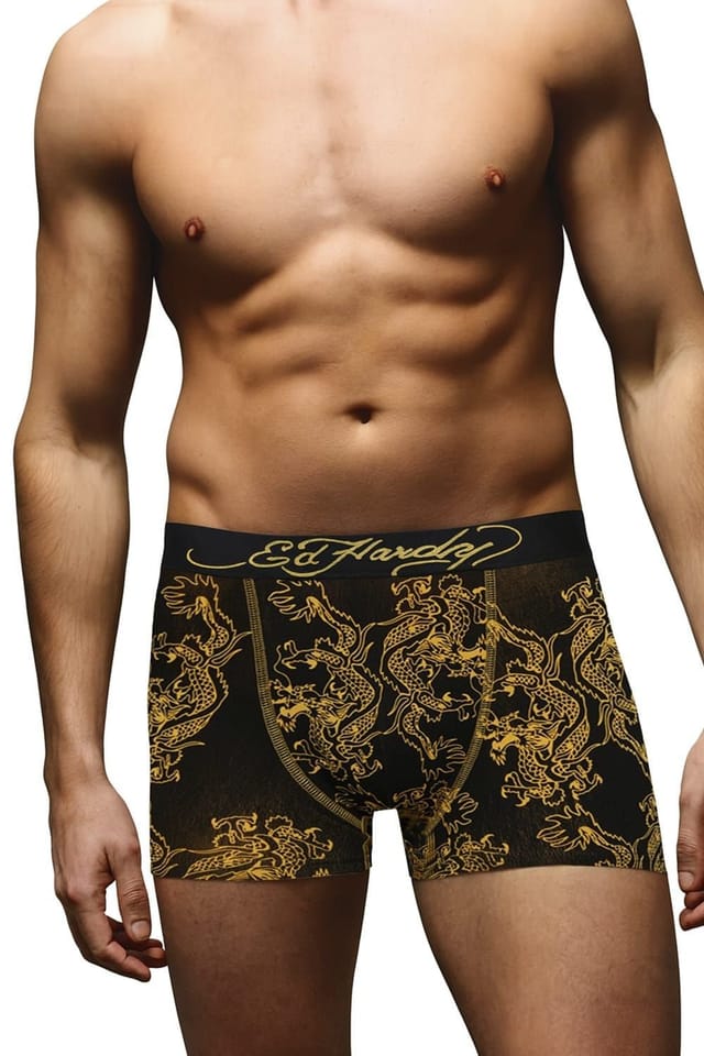Ed Hardy Ed Hardy Men's 5 Pack Cotton Breathable Boxers Underwear - Carno Collection - 3