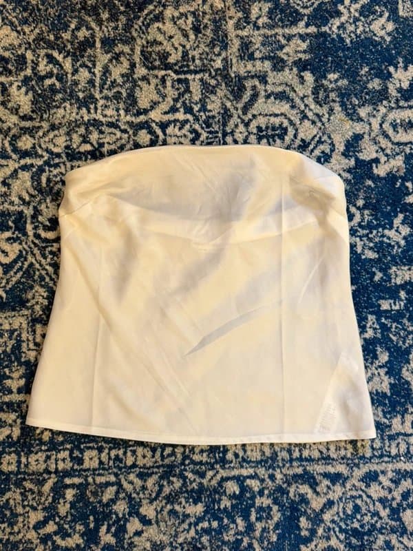ASOS Asos white silk style bandeau top