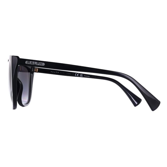 Ralph by Ralph Lauren Ralph by Ralph Lauren Women's Butterfly Shiny Black Polarized Gradient Grey RA5274 - 3