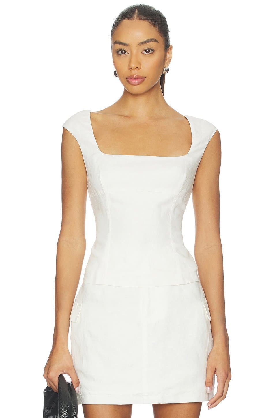 revolve Linen Peplum Top