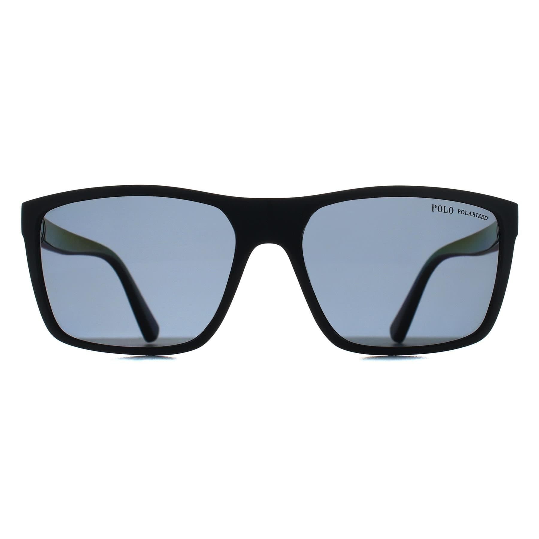 Polo Ralph Lauren Polo Ralph Lauren Men's Rectangle Shiny Dark Grey Dark Grey Polarized PH4133