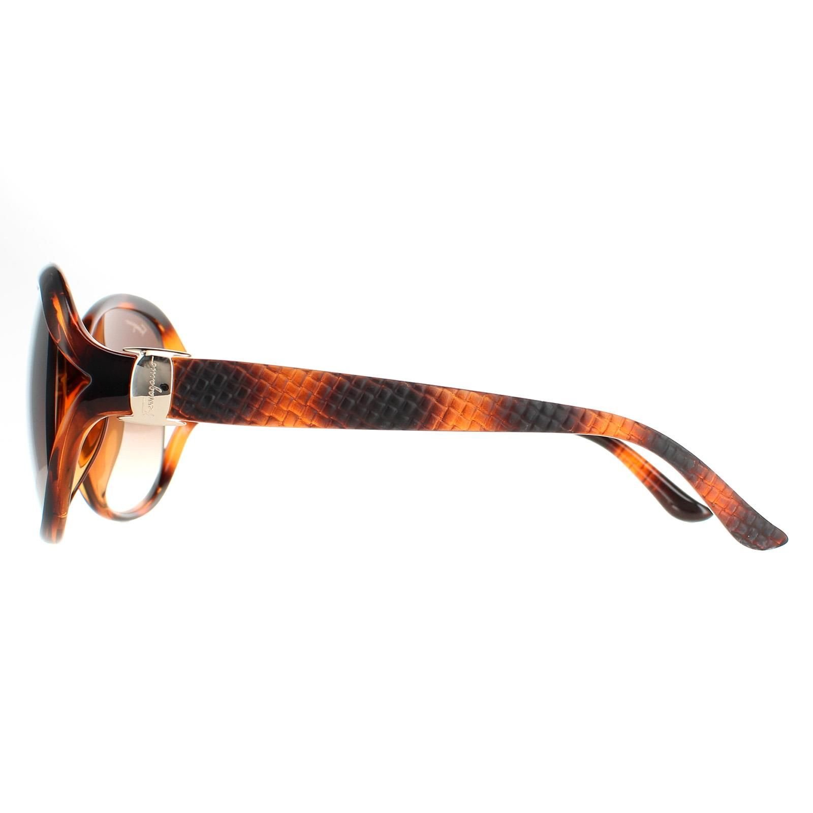 Salvatore Ferragamo Salvatore Ferragamo Women's Oval Tortoise Brown Gradient SF770SA - 3