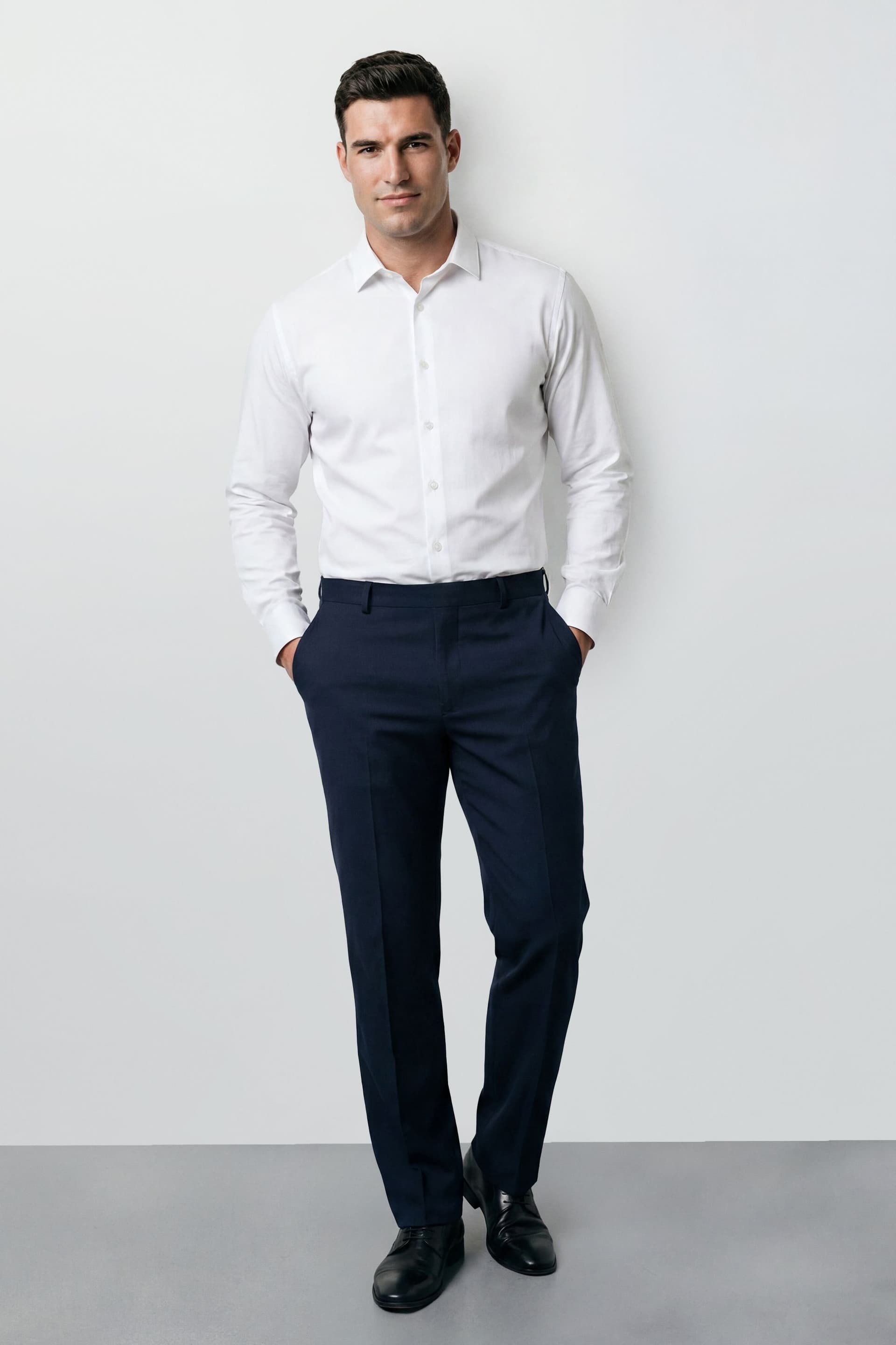 Burton Burton Men's Plus & Tall Navy Essential Suit Trousers