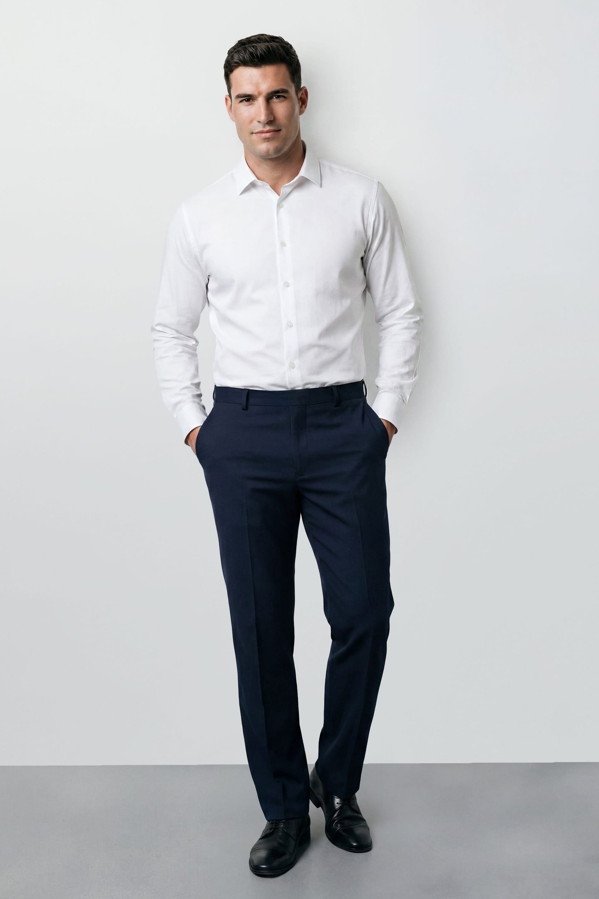 Burton Men's Plus & Tall Navy Essential Suit Trousers