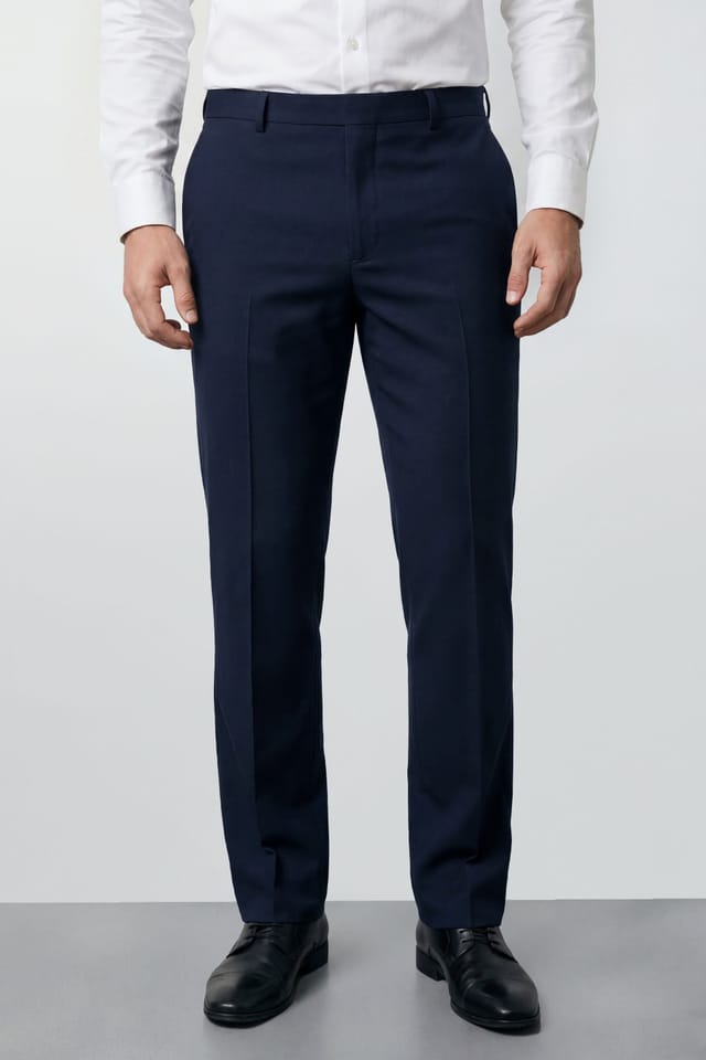Burton Burton Men's Plus & Tall Navy Essential Suit Trousers - 2