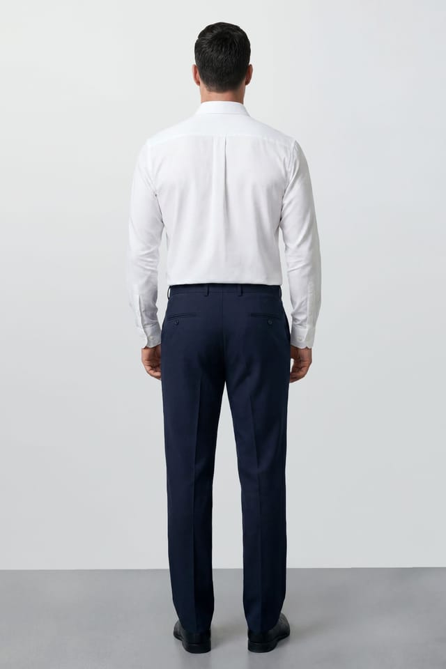 Burton Burton Men's Plus & Tall Navy Essential Suit Trousers - 3