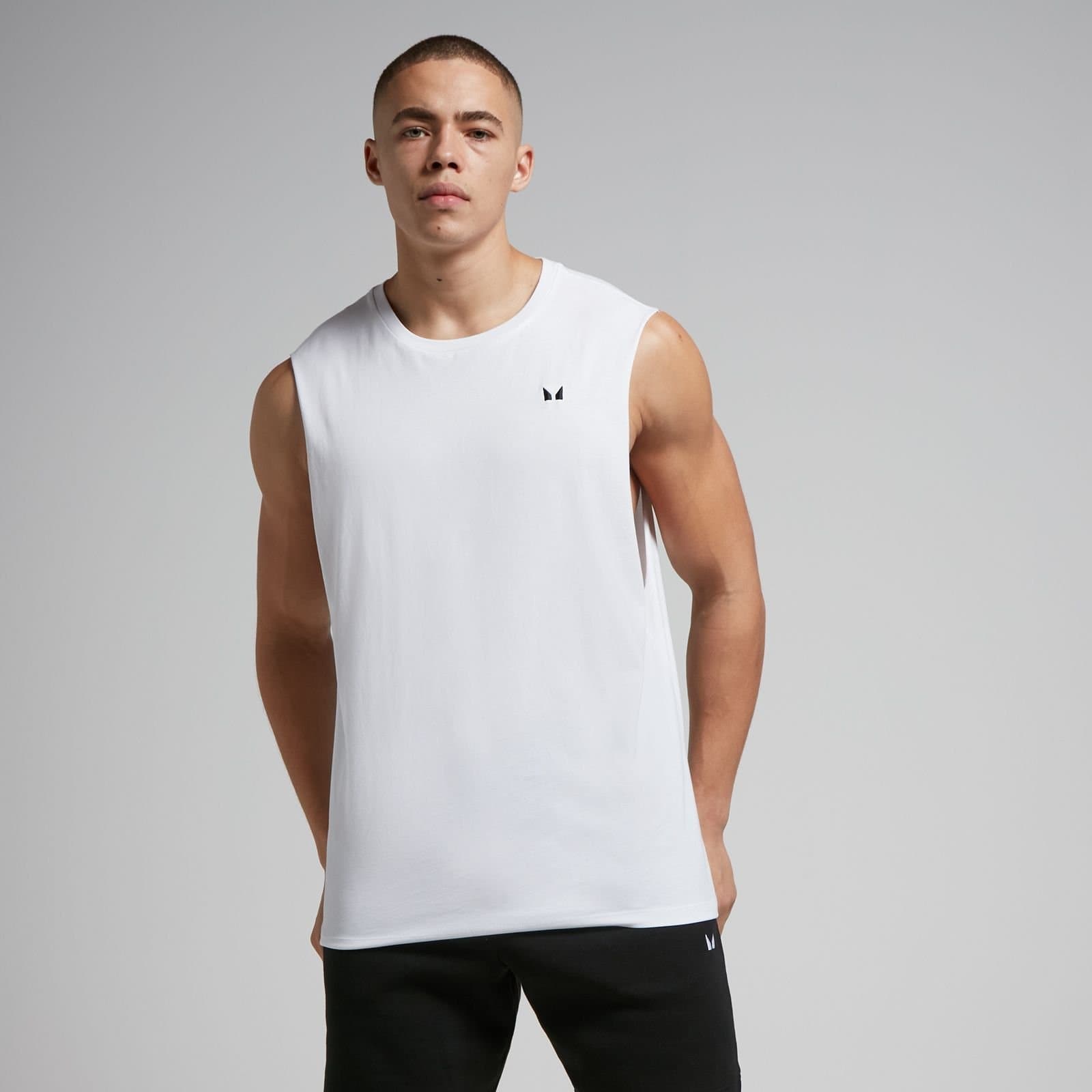 MyProtein Myprotein Men's Rest Day Drop Armhole Tank Top in White