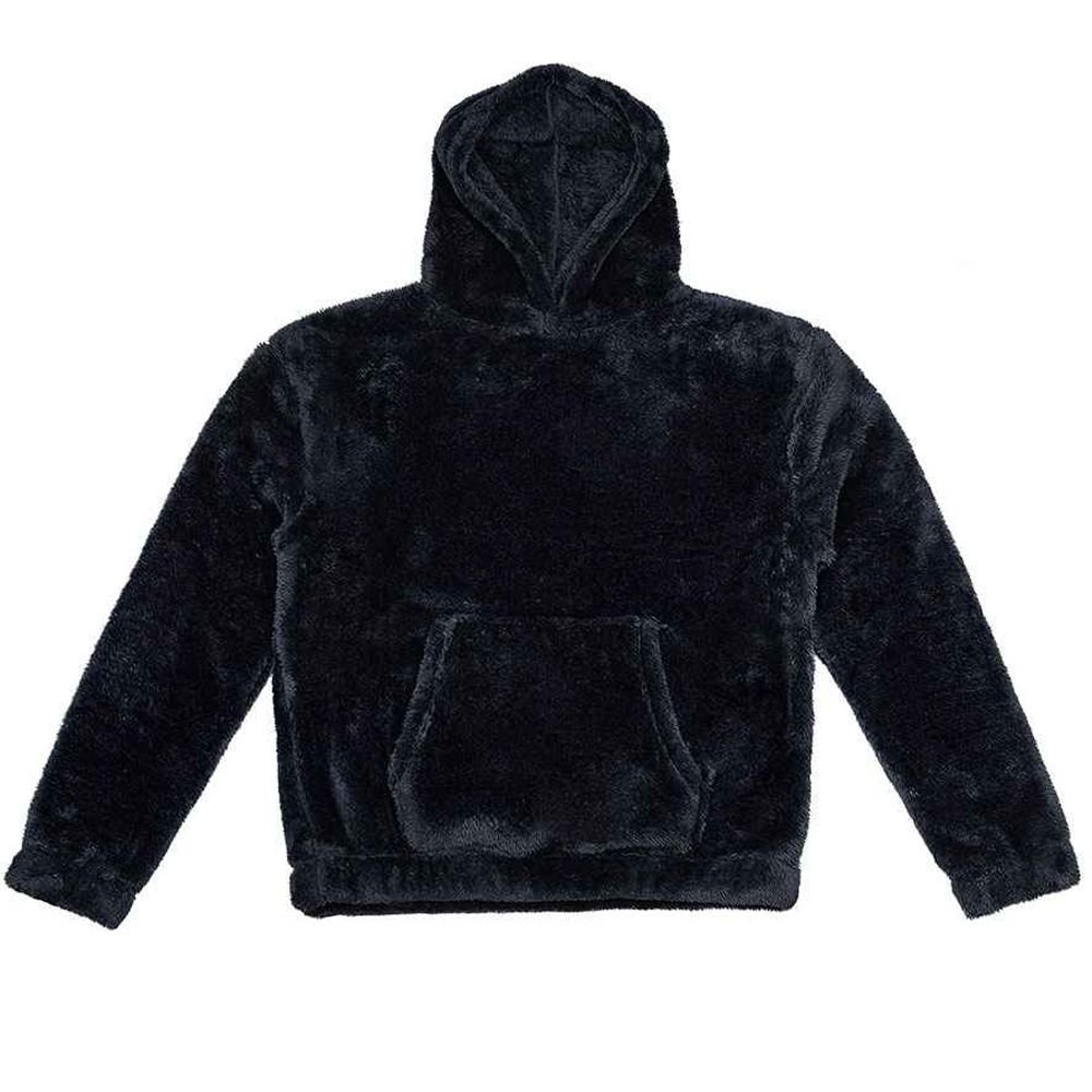 Brand Lab Brand Lab Men's Fluffy Fleece Hoodie in Black - 3