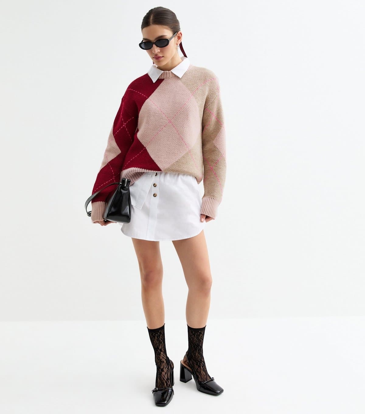 Tokyo Doll Tokyo Doll White Shirt Style Mini Skirt