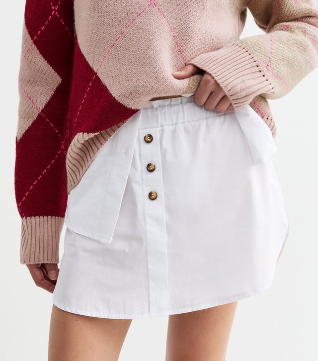 Tokyo Doll Women's White Shirt Style Skirt Tokyo Doll New Look - 3