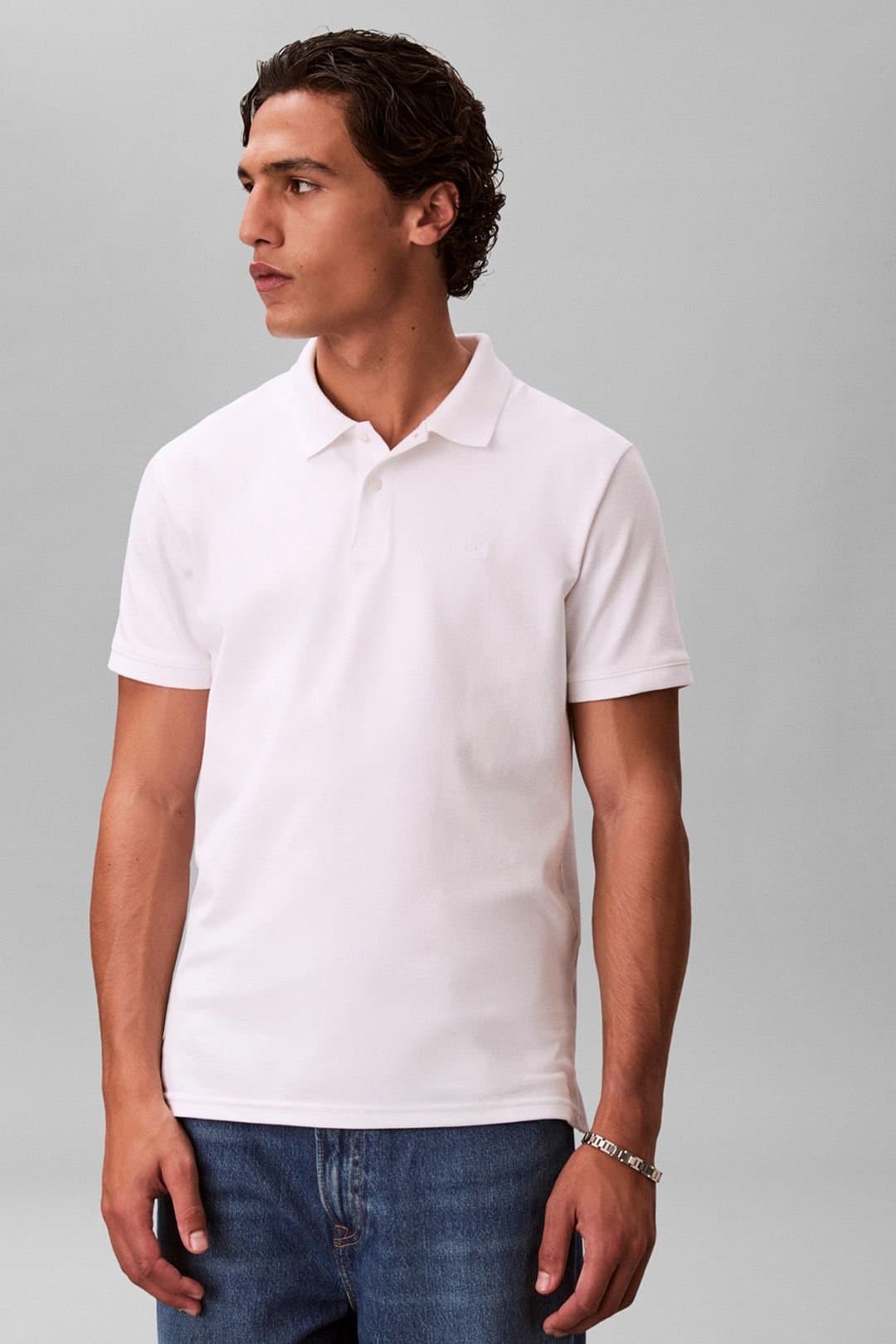 Calvin Klein Calvin Klein Men's Bright White Pique Polo