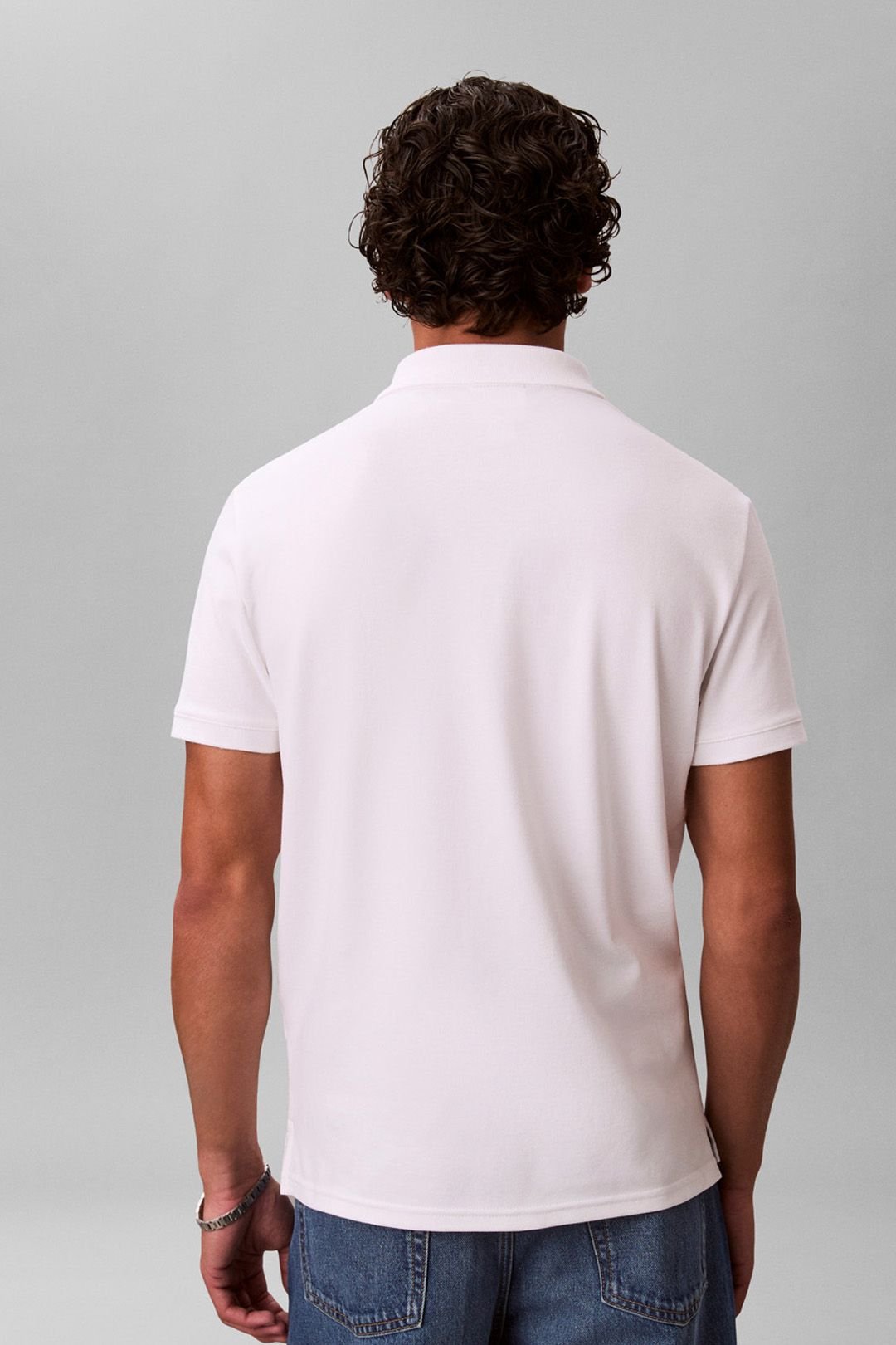 Calvin Klein Calvin Klein Men's Slim Refined Pique Polo Bright White - 2