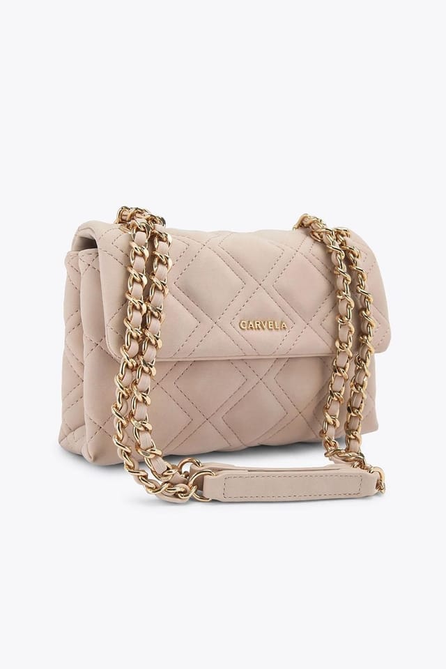 Carvela Carvela Women's 'Rosa Chain Shoulder' Suedette Bag in Pale Pink - 2