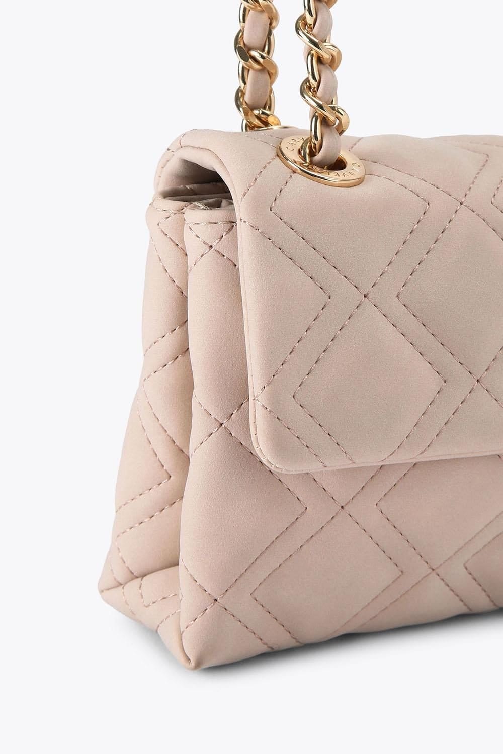 Carvela Carvela Women's 'Rosa Chain Shoulder' Suedette Bag in Pale Pink - 4