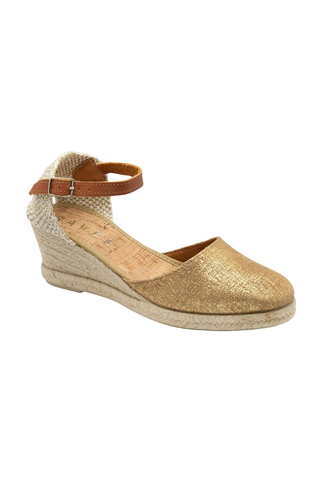 Ravel Ravel Women's 'Vista' Leather Espadrille Sandals in Gold