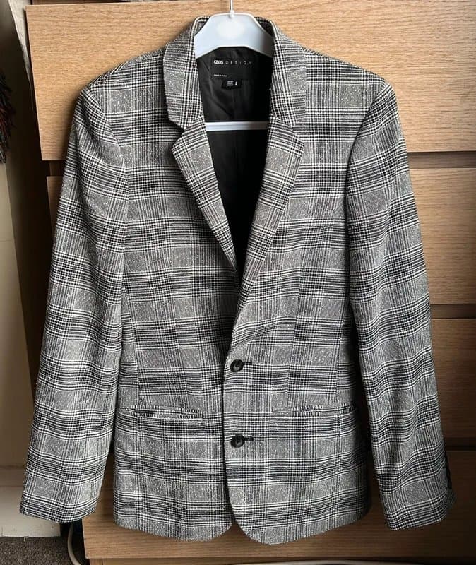 ASOS Design ASOS Mens Grey Blazer