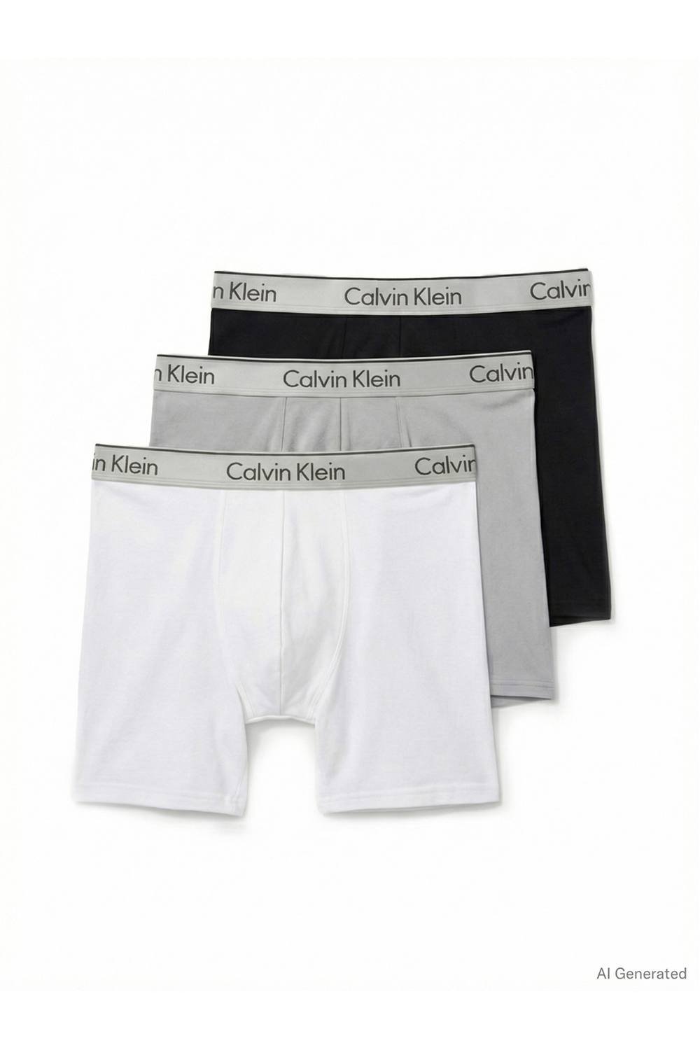 Calvin Klein Calvin Klein Men's Boxer Brief 3Pk Black W/ Silver Haze - 2