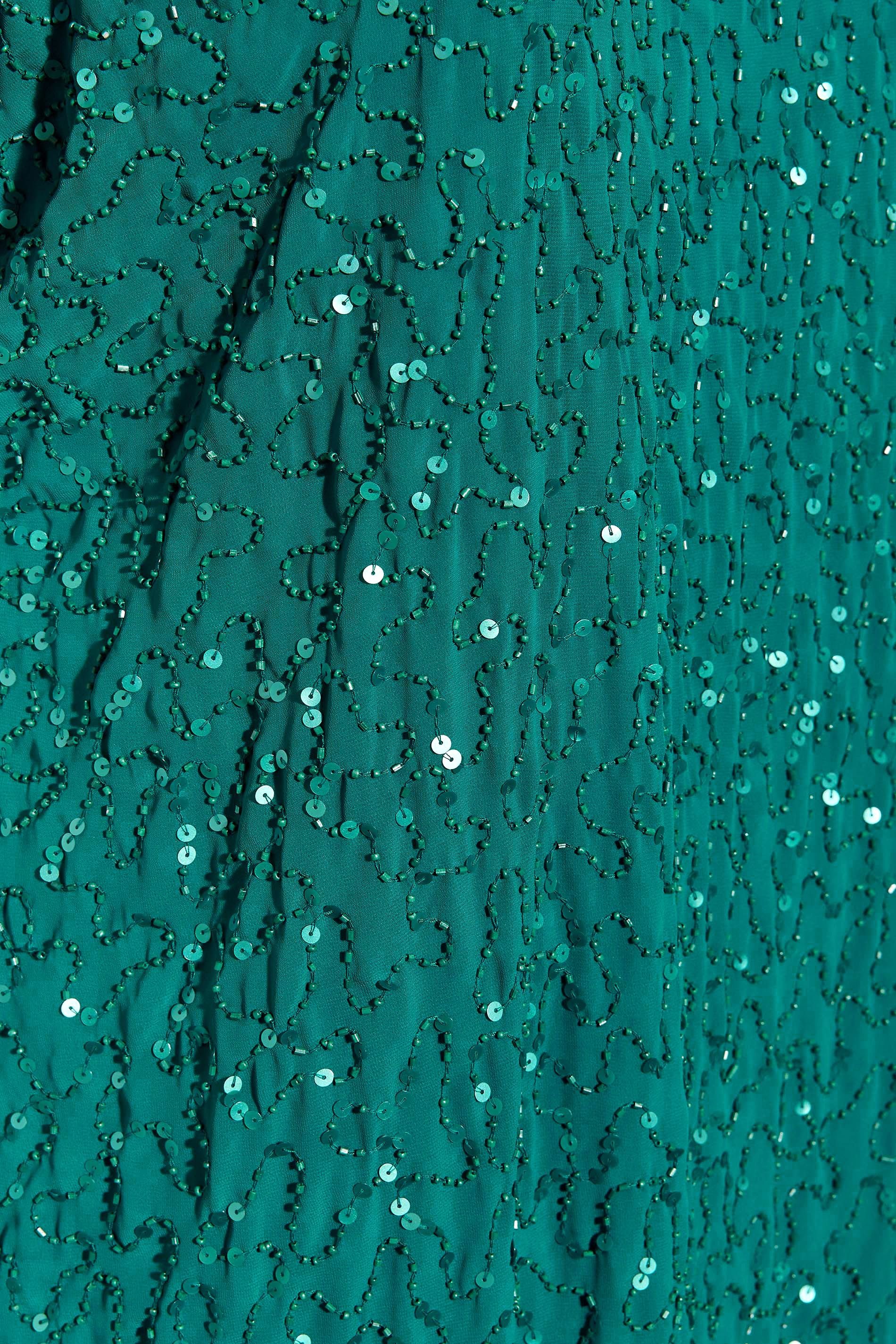 Yours Yours Women's Embellished Shift Dress in Teal - 4