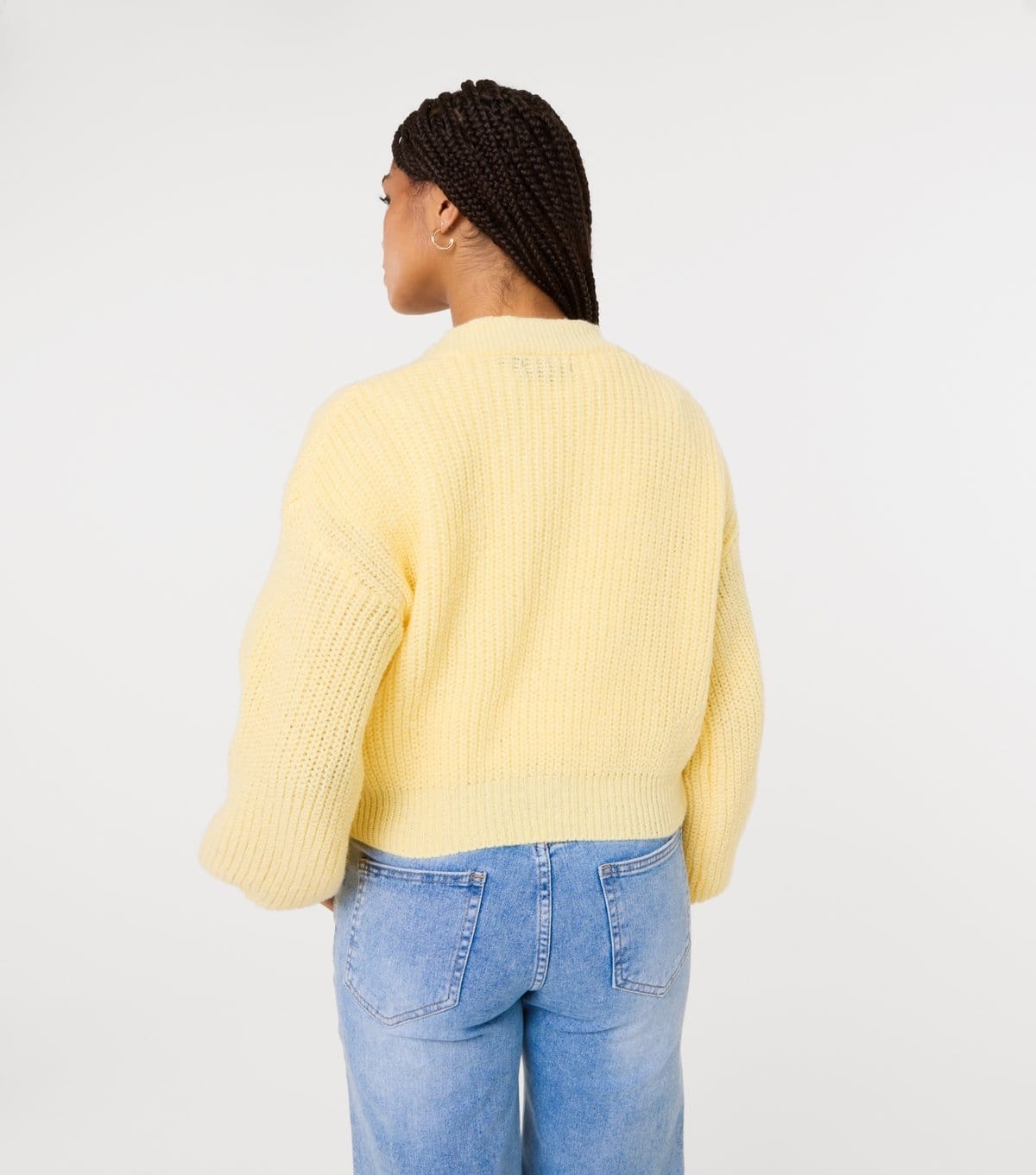 Pink Vanilla Women's Light Yellow Crop Cardigan Pink Vanilla New Look - 4