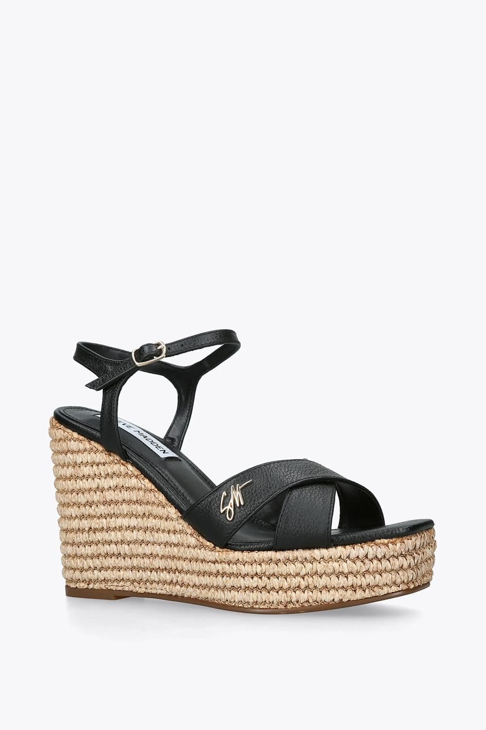 Steve Madden STEVE MADDEN Women's 'Cylo Black' Leather Sandals in Black - 4