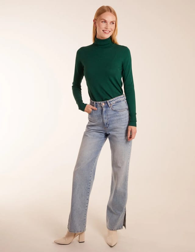 Blue Vanilla Roll Neck Jumper - 2