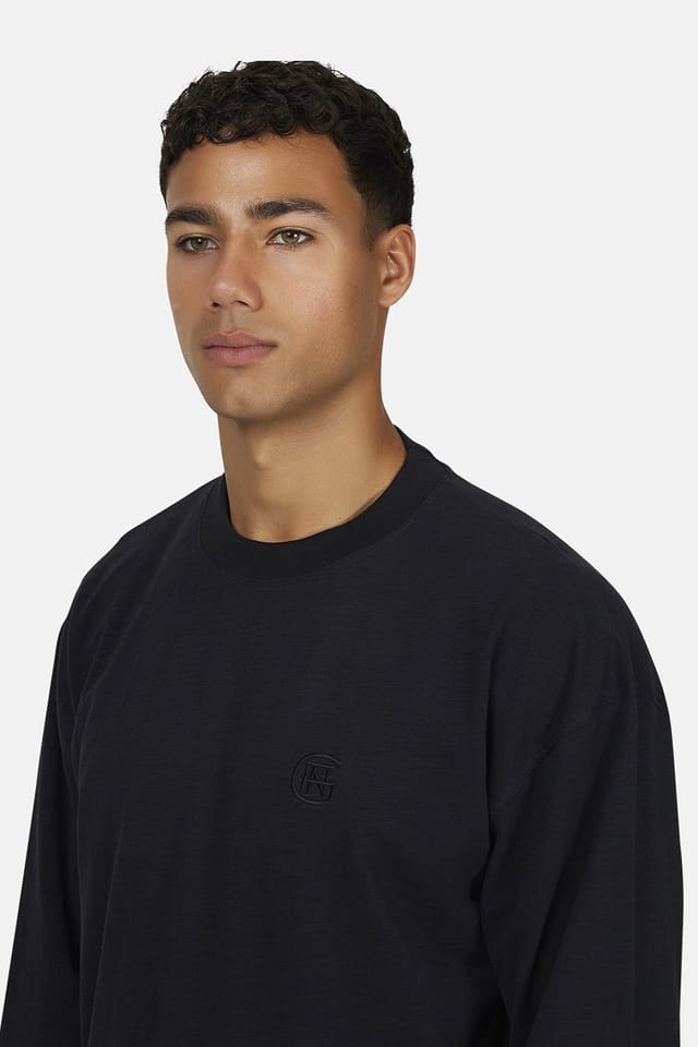 Good For Nothing Good For Nothing Men's Relaxed Long Sleeve T-Shirt in Black - 3