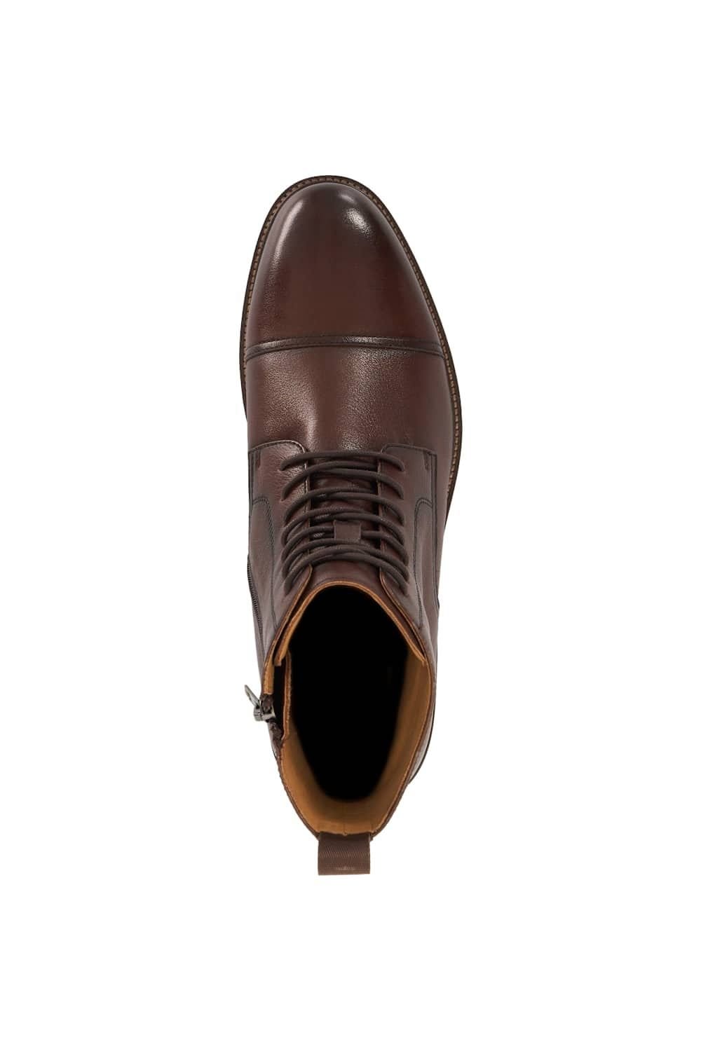 Dune London Dune London Men's Wide Fit 'Matias' Leather Smart Boots in Brown - 4