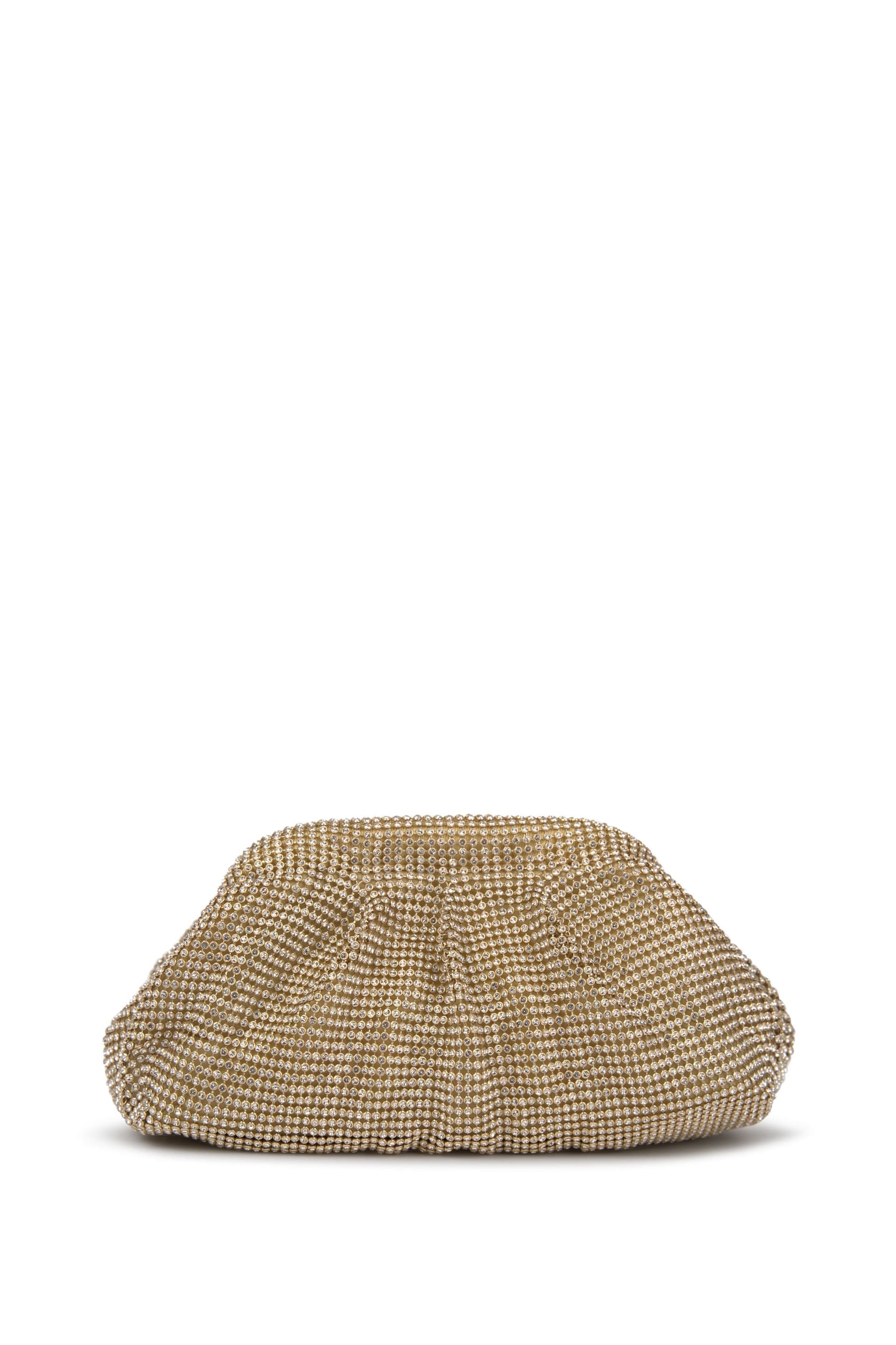 Paradox London Paradox London Gold Diamante Clutch Bag