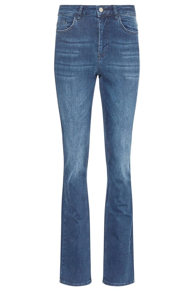 Long Tall Sally Long Tall Sally Women's Tall Straight Leg Denim Jeans in Mid Blue - 2