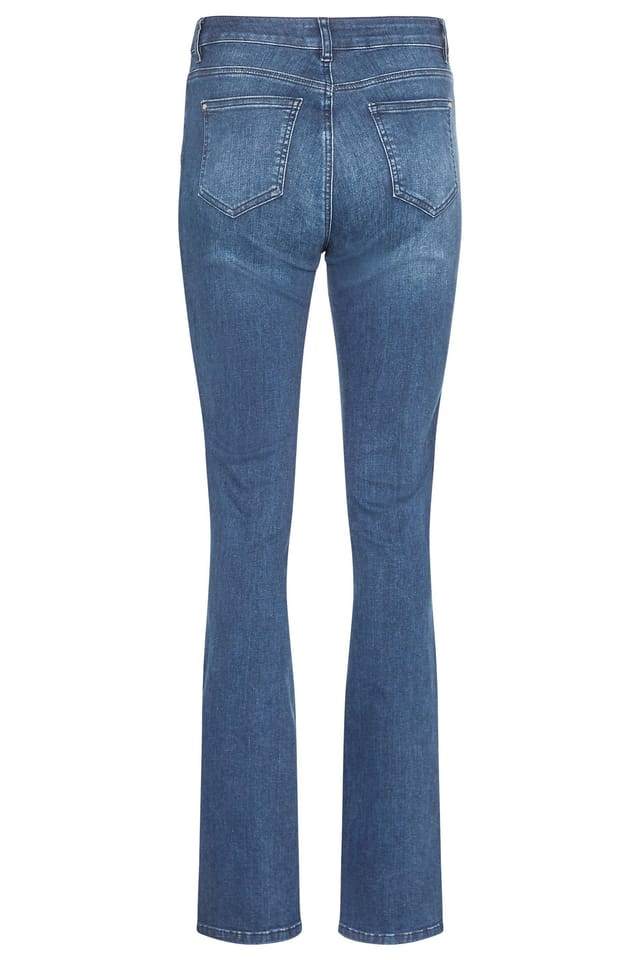 Long Tall Sally Long Tall Sally Women's Tall Straight Leg Denim Jeans in Mid Blue - 3