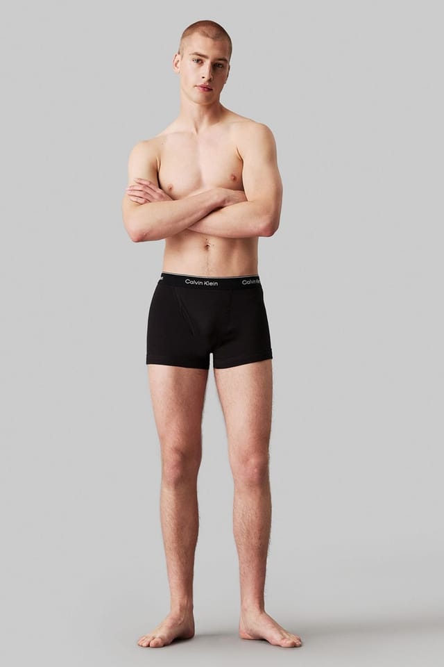 Calvin Klein Calvin Klein Men's 100% Cotton Trunk 3 Pack Black - 2