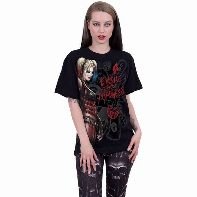Spiral Direct Spiral Direct Men's Embrace Madness Harley Quinn Batman T-Shirt in Black - 2