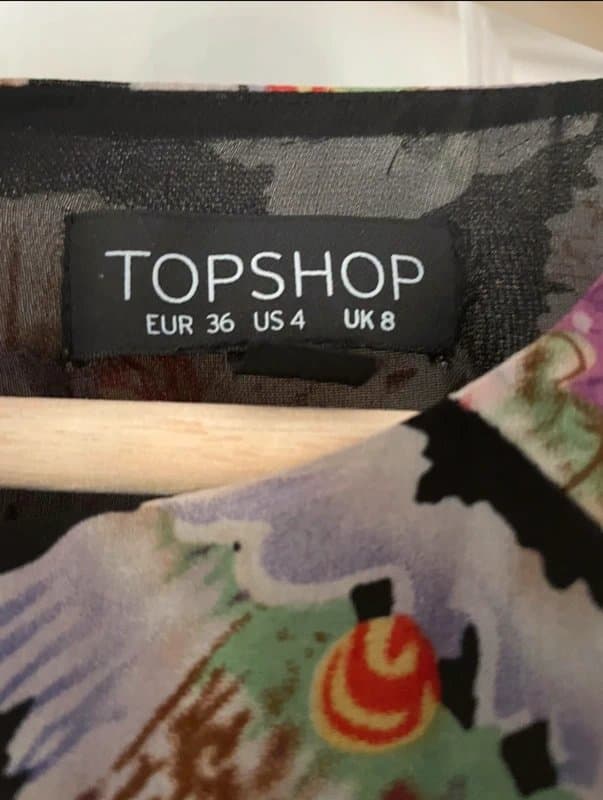 Topshop Topshop floral pleated mini dress, size 8