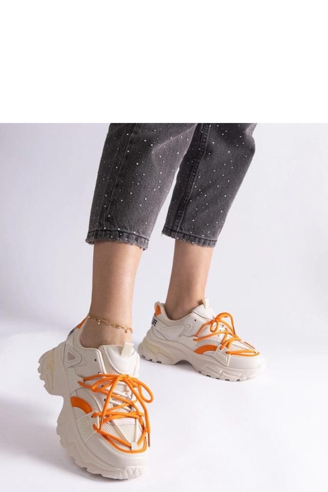 Love Lace Love Lace Women's Sulamita Beige Sports Sneakers in with White Sole - 3