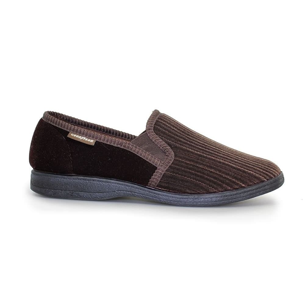 Goodyear Goodyear Men's Calder Pinstripe Slippers in Brown