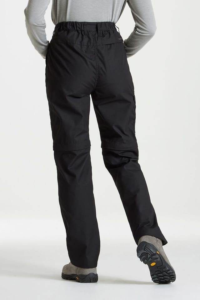 Craghoppers Craghoppers Women's Expert Kiwi Water Repellant Convertible Trousers in Black - 2