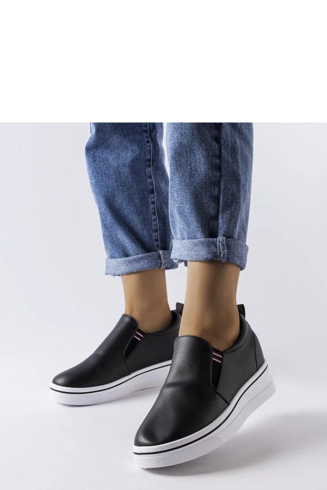 Love Lace Love Lace Black Comfort Wedge Sneakers