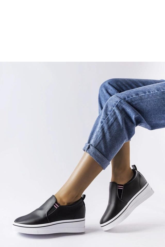 Love Lace Love Lace Women's Comfort Wedge Sneakers with Durable Rubber Grip Everyday in Black - 3