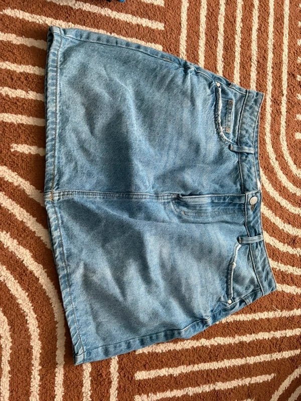 New Look Light Blue Denim Mini Skirt
