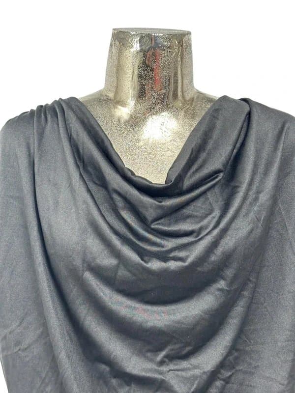 Marble Marble women's top t-shirt size m 14 black satin scoop neck new eu42 rrp £29