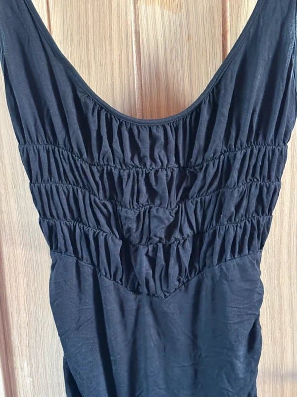 ASOS ASOS Luxe Black Ruched Mini Dress – Size 12