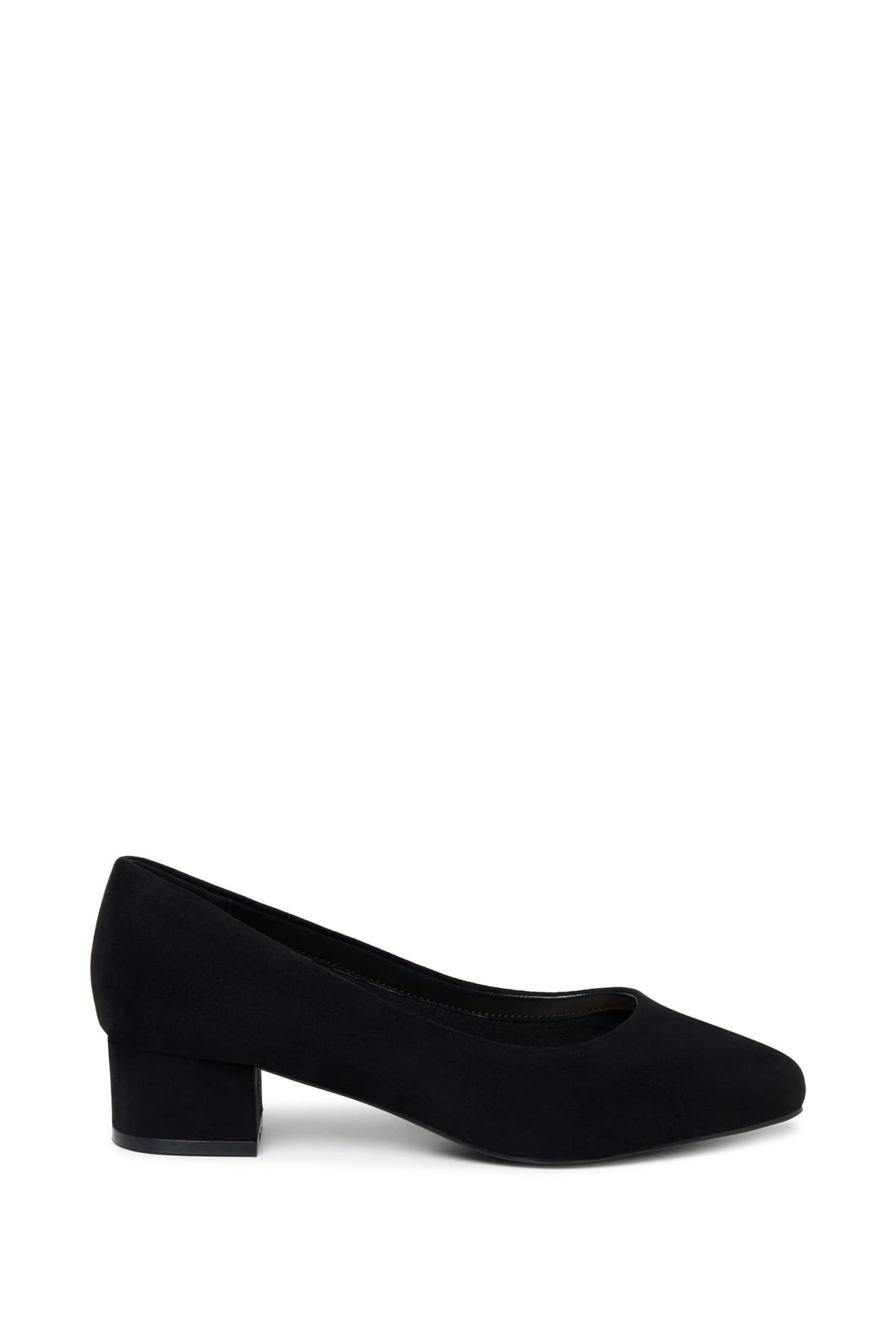 Paradox London Paradox London Women's Gretchen' Wide Fit Square Toe Block Heel Court Shoes in Black - 1