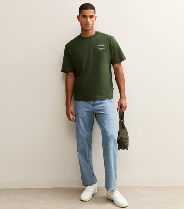 jack & jones Men's Blue Straight Leg Jeans Jack & Jones New Look - 3