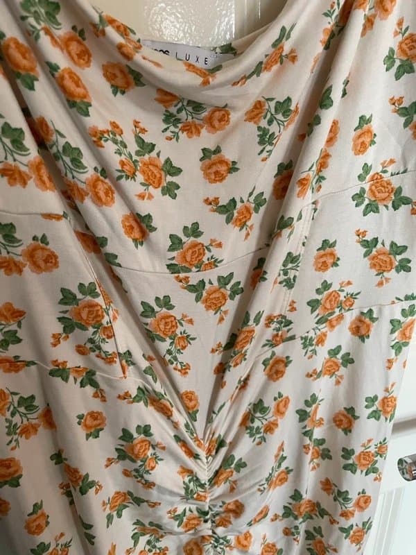 ASOS Asos Luxe - Ruched Floral Dress