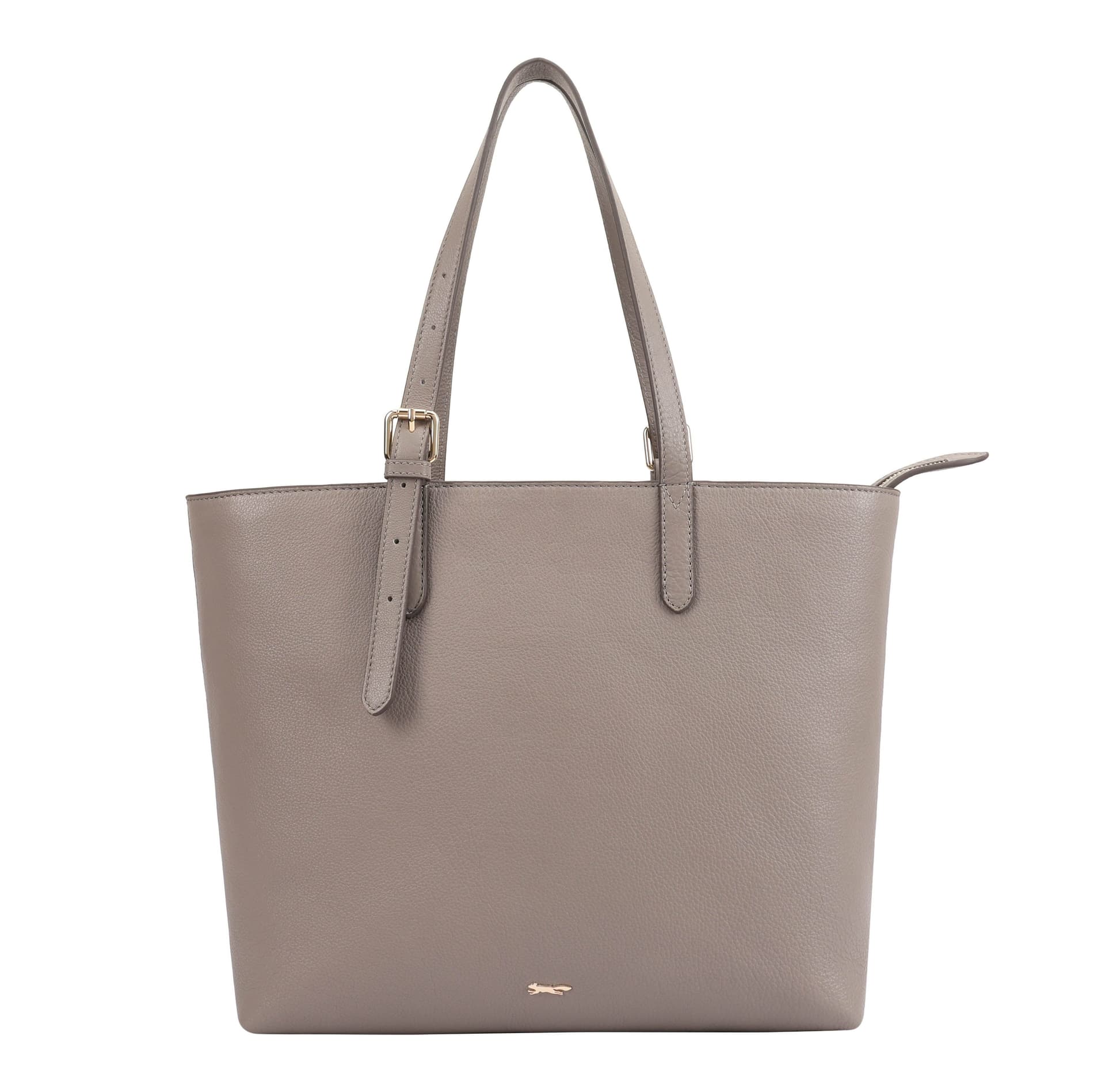 Paul Costelloe Paul Costelloe Women's Cambridge Leather Shoulder Bag in Light Grey
