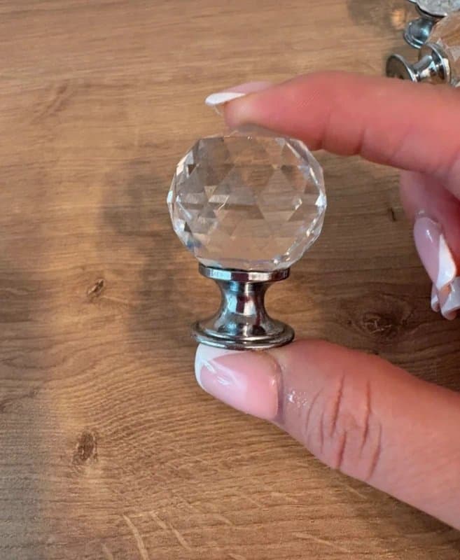 Next NEXT Crystal Effect Glass Door Knobs – Set of 10 – Clear Faceted Drawer/Cabinet Handles